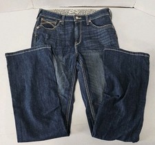 Ariat REAL Womens Jeans Straight 30R Mid Rise Dresden Denim