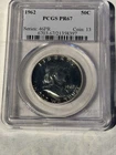 1962 Franklin Half Dollar PCGS PR67 Proof 90% Silver Certified Coin
