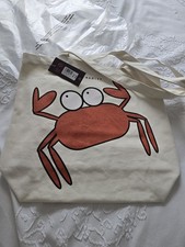 Image of Brand New Radley Clawde Crab - Medium Open Top Canvas Tote Bag - Salt