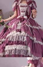 Lolita dress Purple White Corset Ballgown Pro...