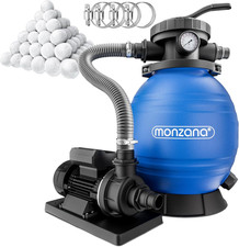 MONZANA® Sandfilteranlage SF102K 10.200 L/H Bis 35.000L Pool Inkl Filterbällen 7
