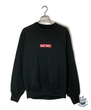 WACKO MARIA HEAVY WEIGHT CREW NECK SWEAT SHIRT Size: S Black HIGHTIMES-WM-SS16