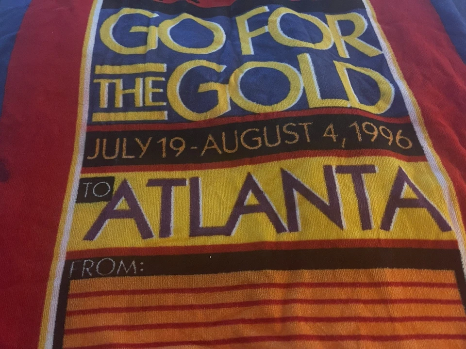 Toalla de playa vintage olímpica 1996/arte de pared-nueva Foto 4 de 4