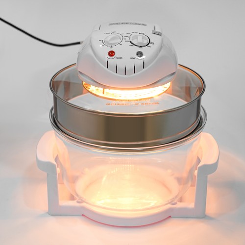 17L Glas Luft Friteuse Elektrisch Turbo Umluft Ofen Bräter Multifunktionsherd - Bild 14 von 24