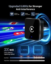 New 2025 Upgraded Apple CarPlay Wireless Adapter for iPhone