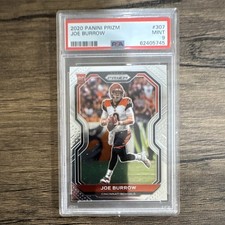 Panini 2020 Prizm Joe Burrow Rookie #307 PSA 9 Cincinnati Bengals NFL Card. rookie card picture