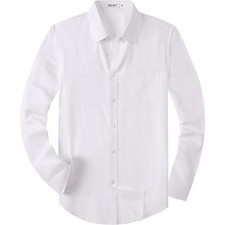 Mens Button Down Shirt Casual Oxford Shirts Long Sleeve with Pocket-NEW