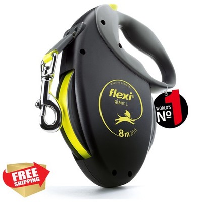 Flexi Giant Neon Tape Dog Lead 8M Large 50kg