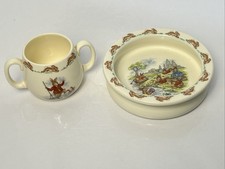 Royal Doulton Made In England Bunnykins Baby Bowl and Mug Set Good Condition