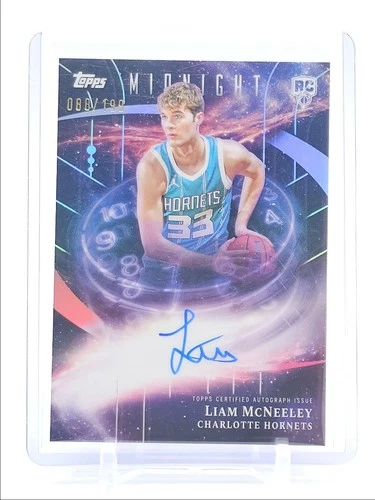 LIAM MCNEELEY 2025-26 TOPPS MIDNIGHT STROKE ROOKIE TWILIGHT RC AUTO /199 Q3668