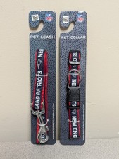 Officially Licensed NFL New England Patriots Dog Pet Collar  Leash Sz Medium