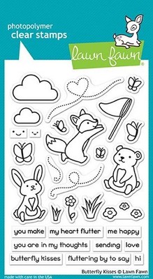 Lawn Fawn, clear stamp, butterfly kisses
