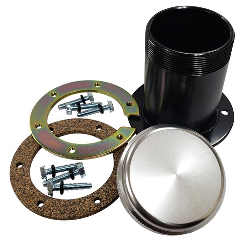 Tanks PBC Bolt On Fuel Neck and Billet Cap Kit, 3 Inch Neck