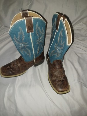 Girls Justin Boots Sz 1 And A Half D