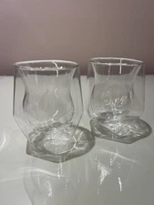 2pc Set VISKI Double Walled Aerating Tumbler Neat Whiskey Wine Glass Glasses LOT