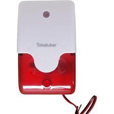 Strobe Siren Red Light 110dB Wired Alarm System