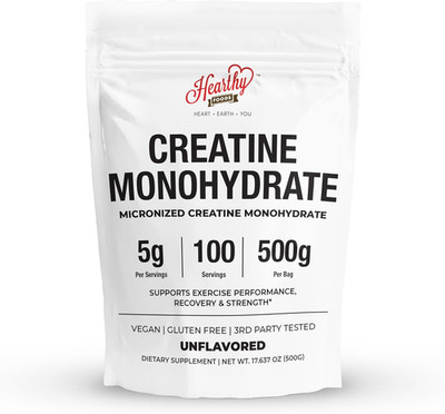 Creatine Monohydrate Micronized Powder 500G - 100 Servings, 5000Mg per Serving (