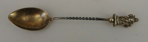 L. Wagner = Figürlicher Schweizer Andenkenlöffel Silber um 1910 (78282) - Picture 3 of 6
