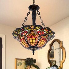 Vintage Bohemia Chandelier Tiffany Stained Gl...