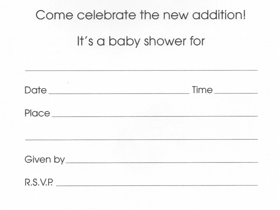 Set of 8 Cute BABY SHOWER Invitation Cards + Envelopes by Party Express Hallmark - Image 2 of 4