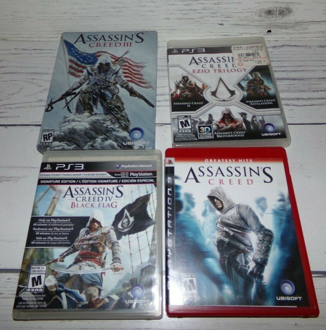 Sony Playstation 3 Assassins Creed Lot 4 Games