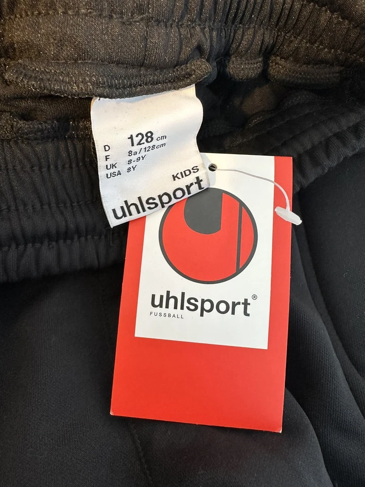 Pantalones de portero de fútbol estándar Uhlsport para niños negros talla 8 años diseño alemán nuevos Foto 2 de 4