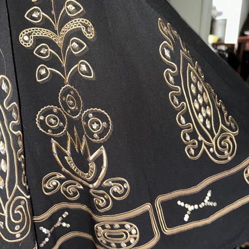 Sunny Leigh Mexican Western Style Embroidered Brown Skirt Size 10 NWOT - Picture 7 of 10