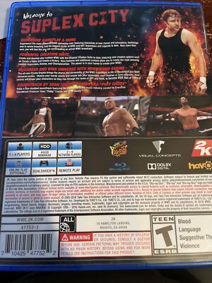 WWE 2K17 (Sony PlayStation 4, 2016) PS4 Complete Manual