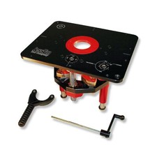 Elevador de enrutador JessEm Mast-R-Lift II 02120, 9-1/4 pulgadas por 11-3/4 pulgadas, negro/rojo