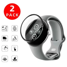 2x 3D Curved Full Cover Soft Screen Protector For Google Pixel Watch 3 41/45mm