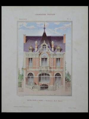 VICHY, VILLA ANNE-MARIE - 1906 - LARGE COLOR BOARD - PAUL MARTIN