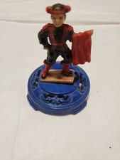 Vintage Miniature Spanish Bullfighter Blue Base Red Black 2.5" High
