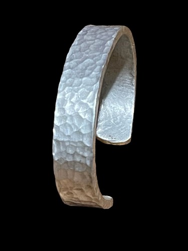 Vintage Hammered Pewter Cuff Bracelet North Carolina Unisex
