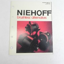 1970S CE NIEHOFF BRUSHLESS ALTERNATORS AUTOMOTIVE PARTS CATALOG SPECIFICATIONS