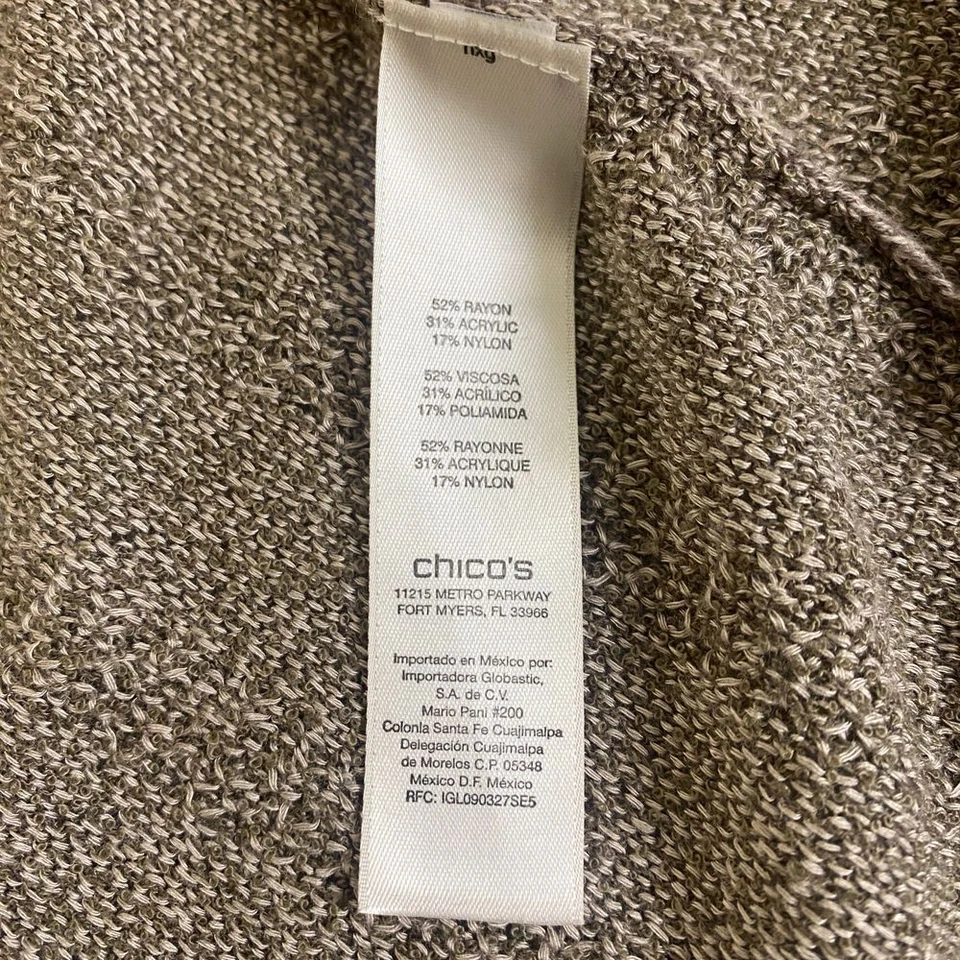 Cárdigan plumero largo tejido Chico's frente abierto suéter para mujer talla 2/grande EE. UU. Foto 4 de 4
