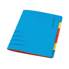 Image of Jalema Secolor Sixtab 6- Part File A4 Blue (Pack of 5) 8331600-10791