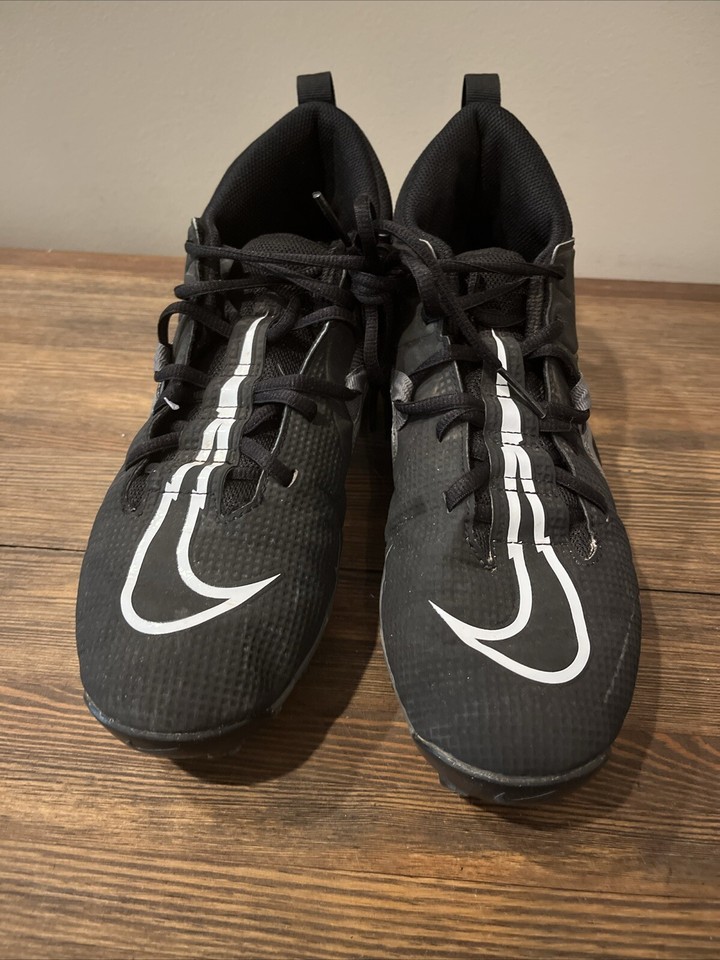 🔥Size 9 Wide Nike Alpha Menace 3 Shark Football Cleats Black/Grey