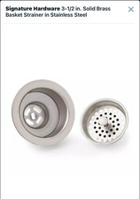 Signature Hardware 446627 3-1/2  Basket Strainer Sinks 7/8  Thick