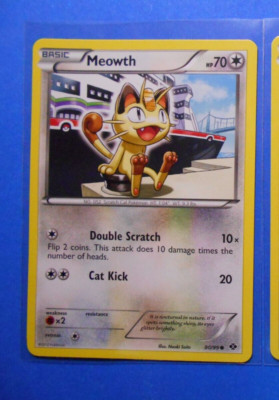 Meowth 80/99 Pokemon card BW Next Destinies common NM