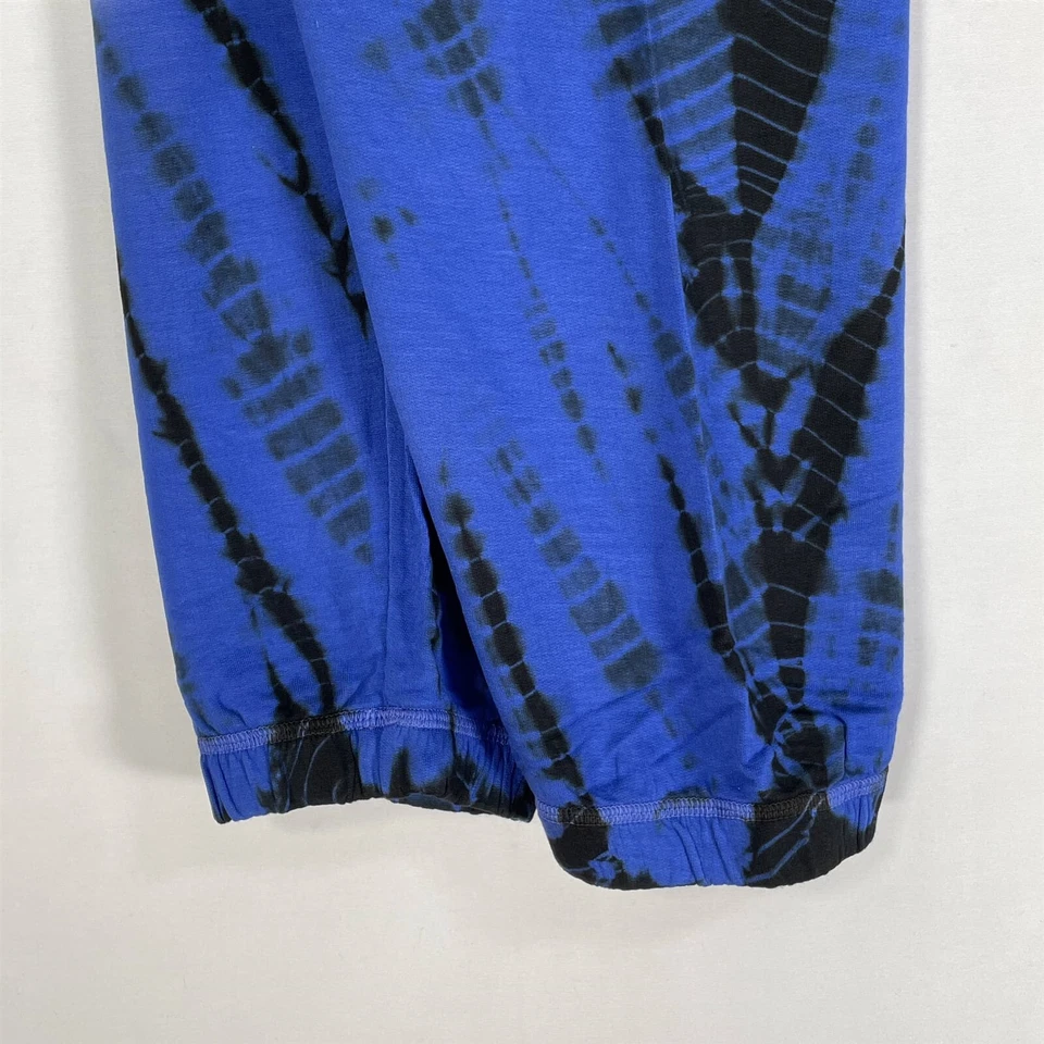 Pantalones de chándal PJ Salvage Lounge para mujer cintura elástica mediana elástica negros tie-dye Foto 4 de 4
