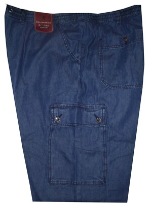 Herren Hose Schnürer Denim leicht Jeans Übergrößen 3XL bis 7XL SEA BARRIER