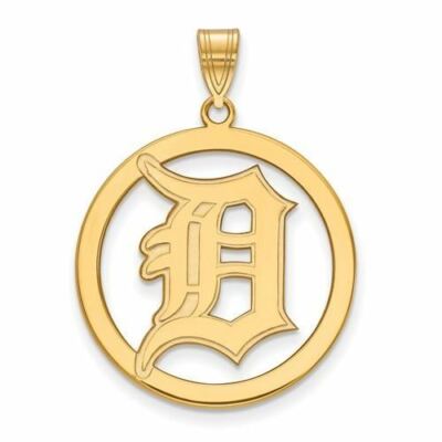 SS vergoldeter MLB Detroit Tigers Buchstabe D im Kreis großer Anhänger