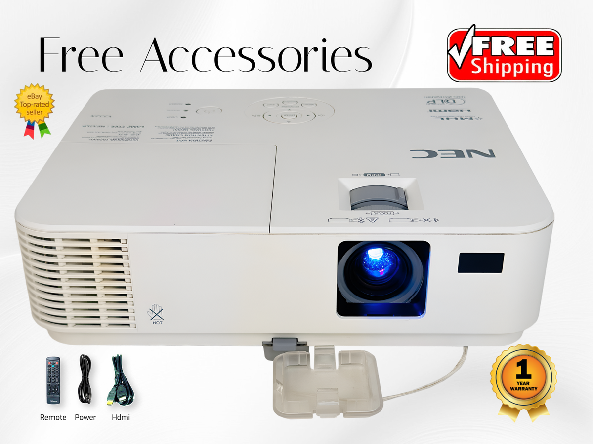 NEC V332X DLP Projector 3300 ANSI Multipurpose 1080p HDMI + 1 Year