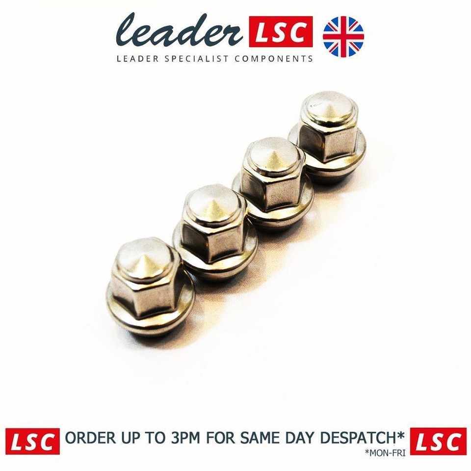 M12 x 1.5mm Chrome Wheel Nuts for Ford FOCUS KA+ KUGA MONDEO PUMA NEW