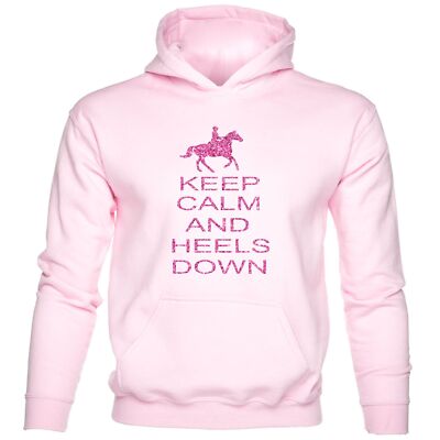 Keep Calm Heels Down Reiten Geburtstag Mädchen lustig Kinder Hoodie
