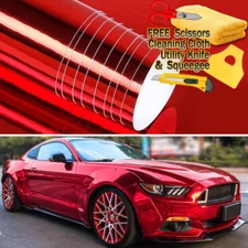 Chrome Mirror Vinyl Film Wrap Sticker Decal Stretchable Reflective Super Gloss