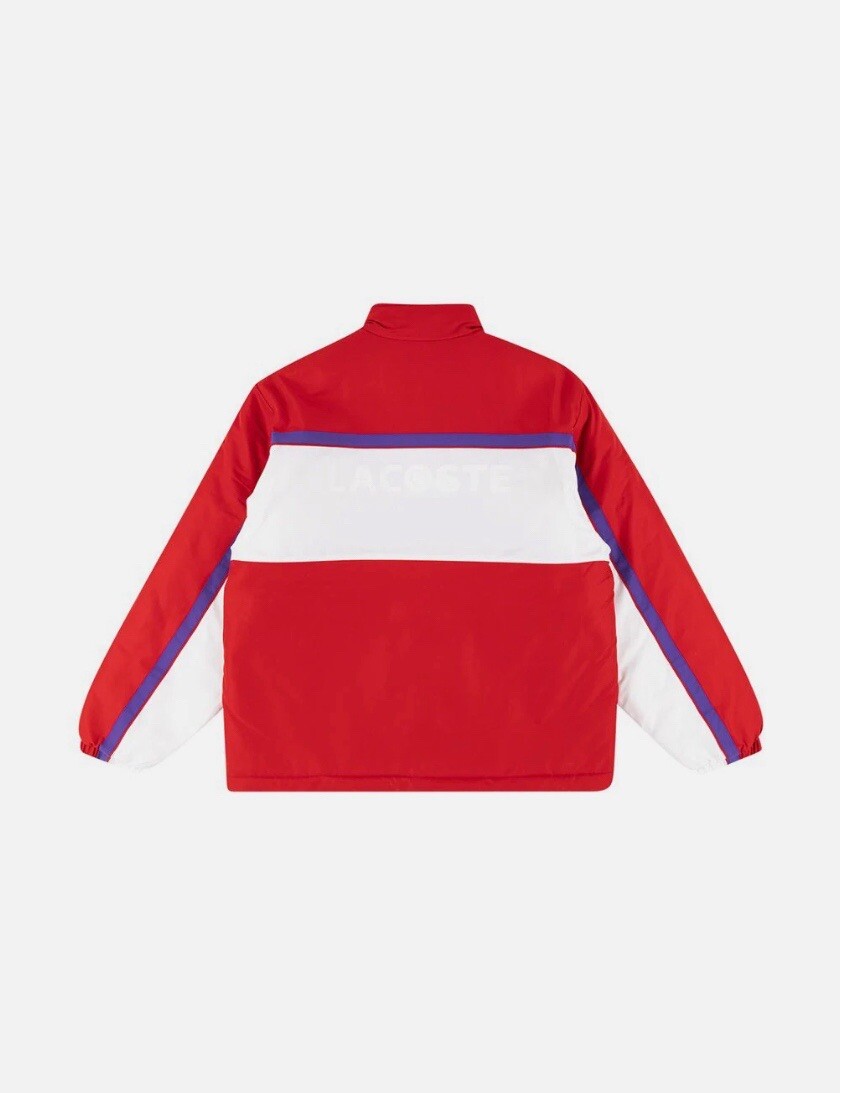 Supreme x LACOSTE Puffy Half Zip Pullover Red L 100percent Authentic NEW Deadstock DS image 2