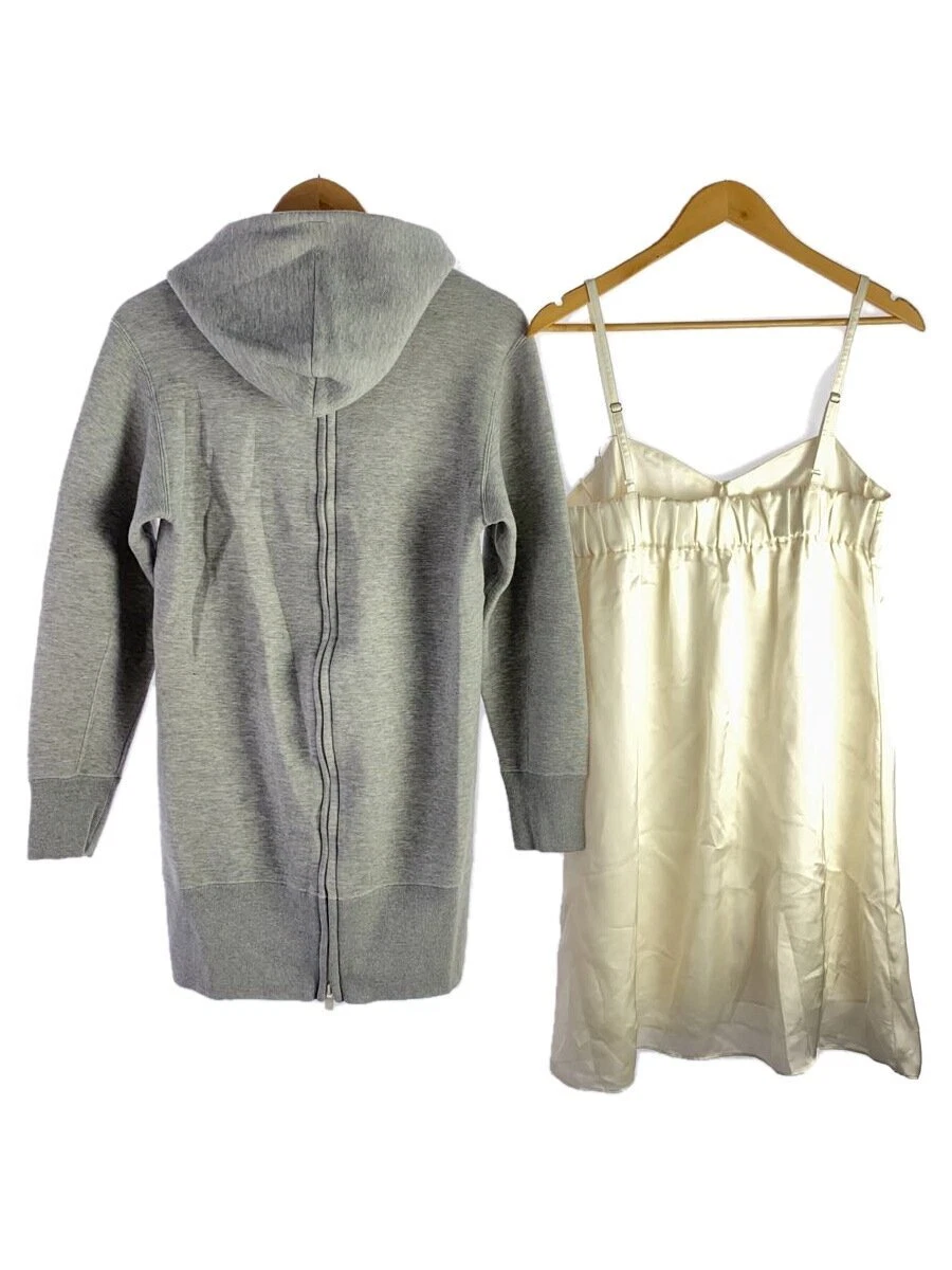 sacai felpa con cappuccio grigio 1