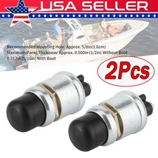 2pcs 12 Volt Dc Heavy-duty Start Momentary Push-button Starter Switch 50 Amps