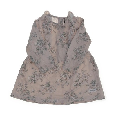 Newbie by KappAhl, Kleid, Größe: 80, Beige/Mehrfarbig, Baumwolle, Blumen #yuk